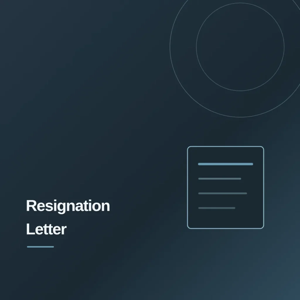 Job Resignation Letter Format PDF Download