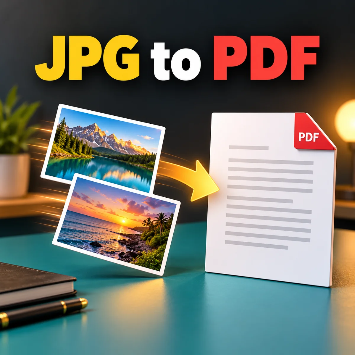 JPG से A4 PDF: Margin के साथ या बिना