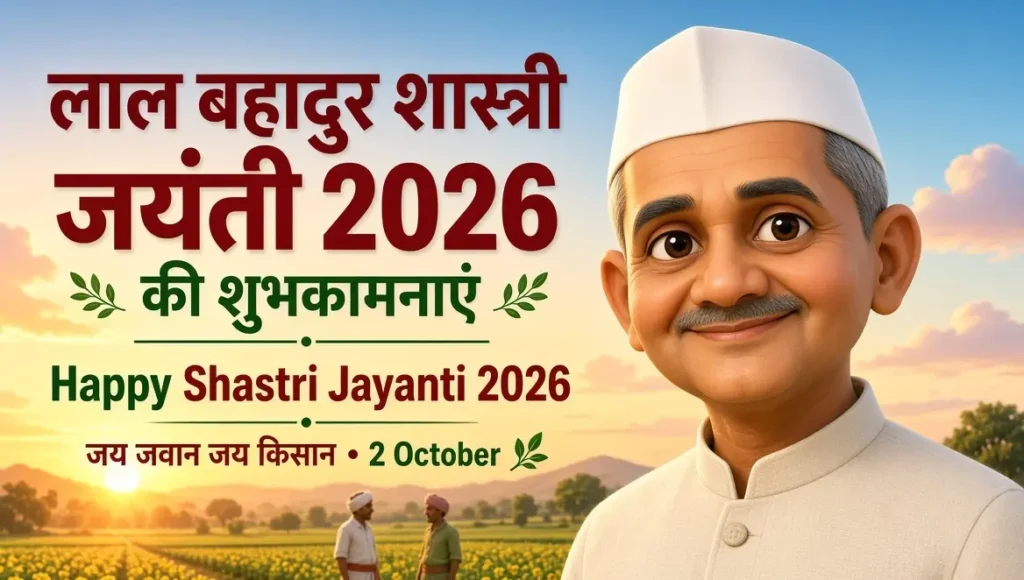2 अक्टूबर 2026 — जय जवान जय किसान।