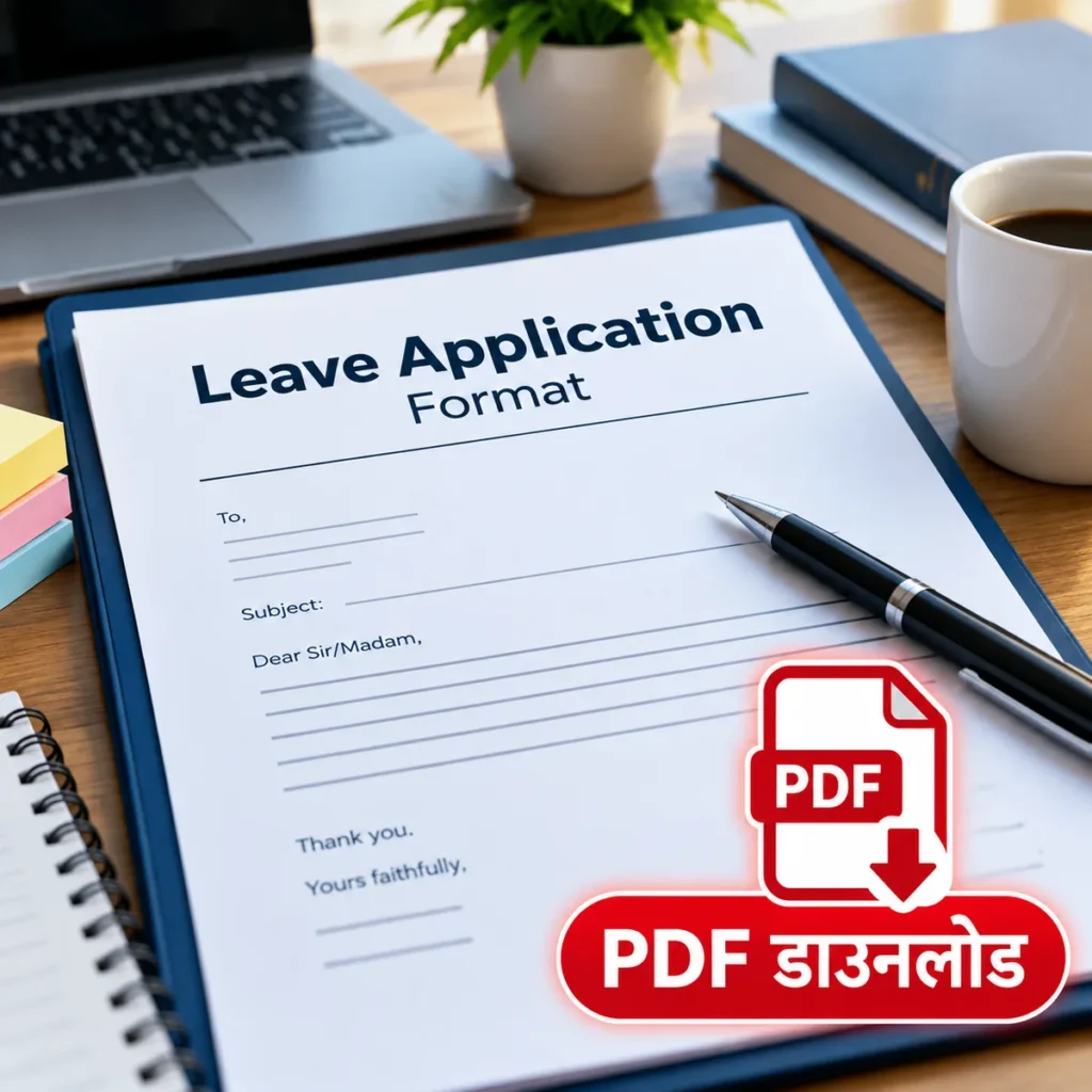 Leave Application Format PDF Free Download Hindi English