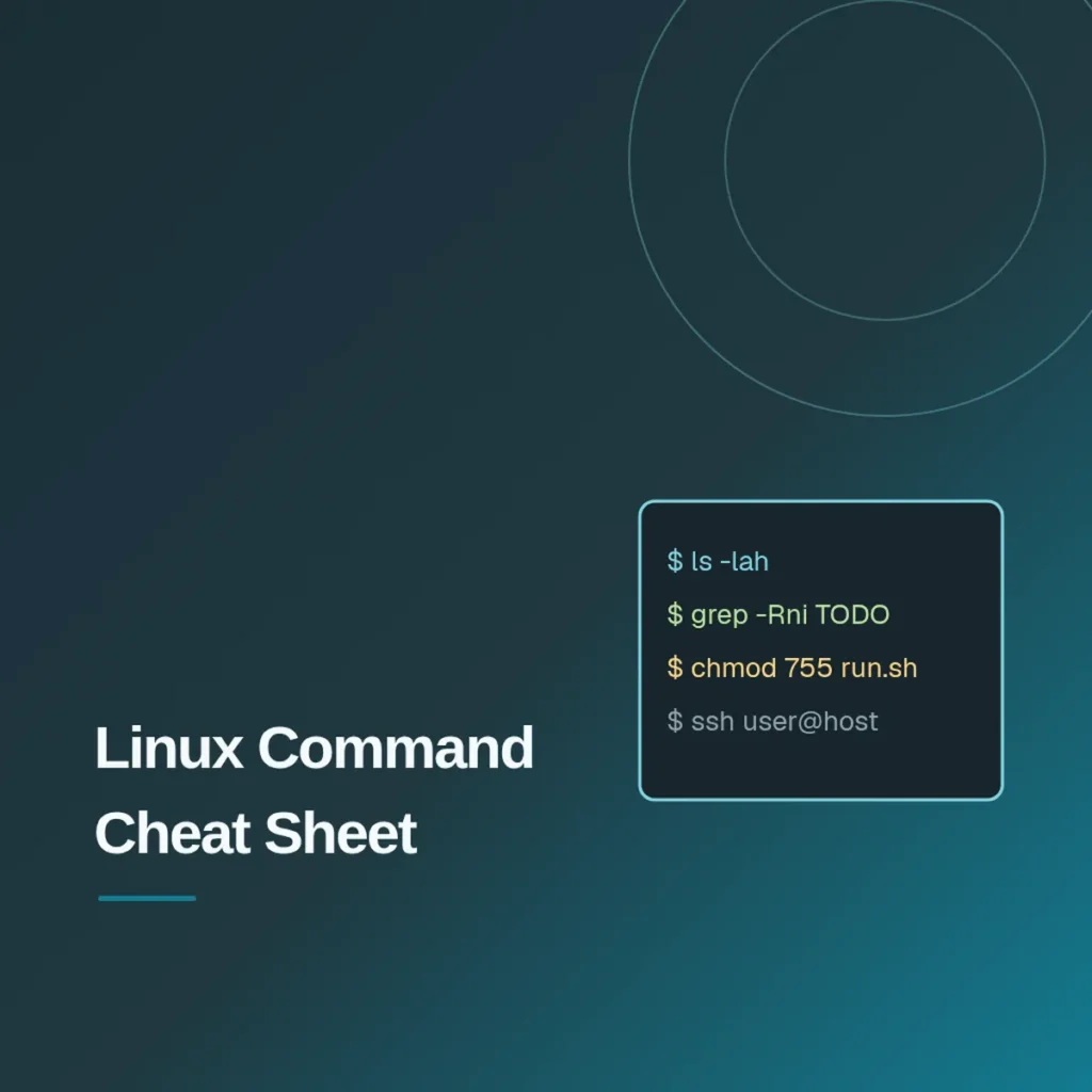 Linux Command Line Cheat Sheet PDF Download