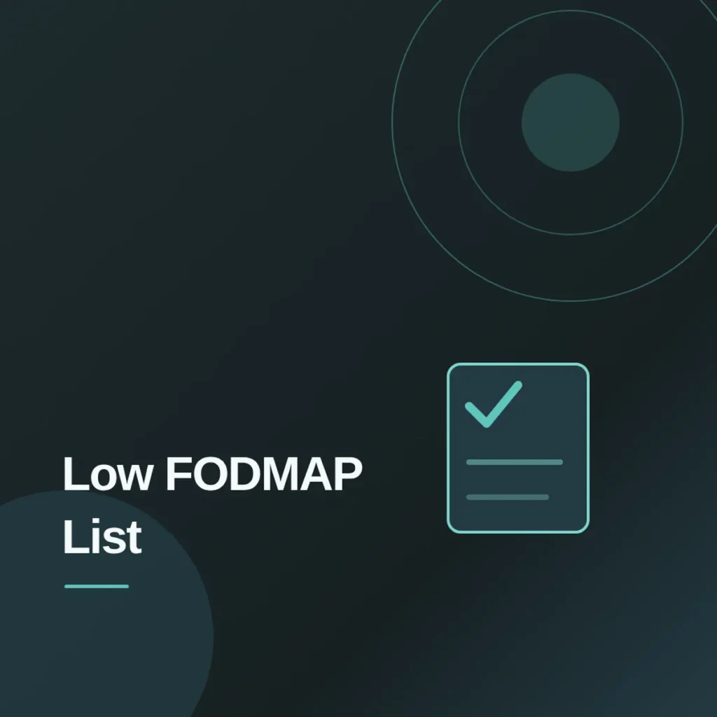 Low FODMAP Diet Food List Chart PDF Download