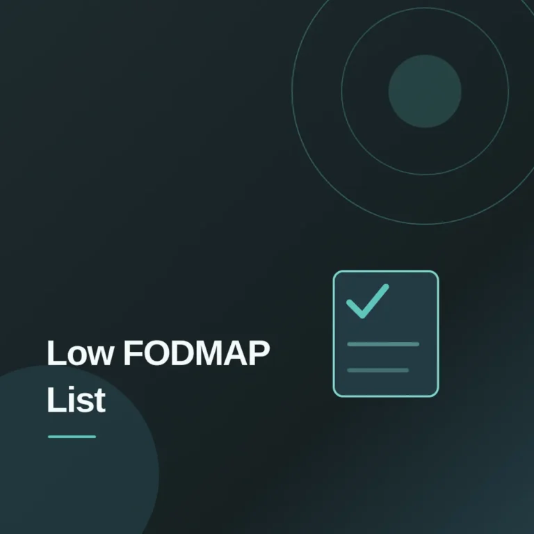 Low FODMAP Diet Food List Chart PDF Download