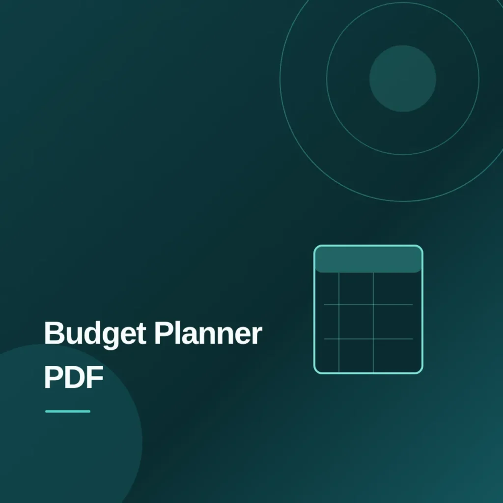 Monthly Budget Planner Printable PDF Download