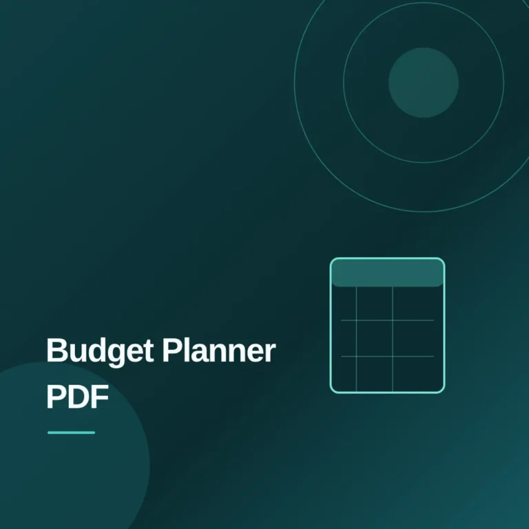 Monthly Budget Planner Printable PDF Download