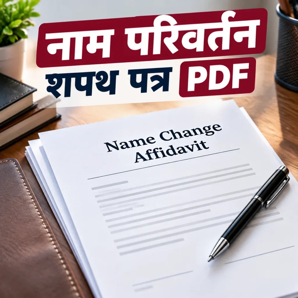 नाम परिवर्तन शपथ पत्र PDF डाउनलोड