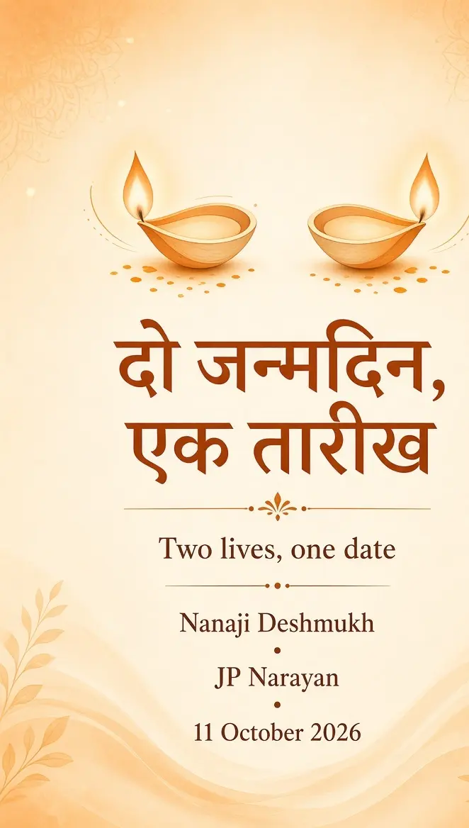 दो जन्मदिन एक तारीख — नानाजी और जेपी जयंती 2026