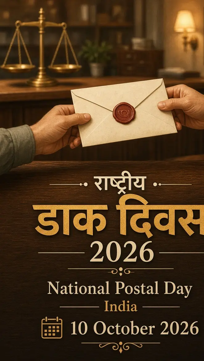 राष्ट्रीय डाक दिवस 2026 भारत पोस्टर