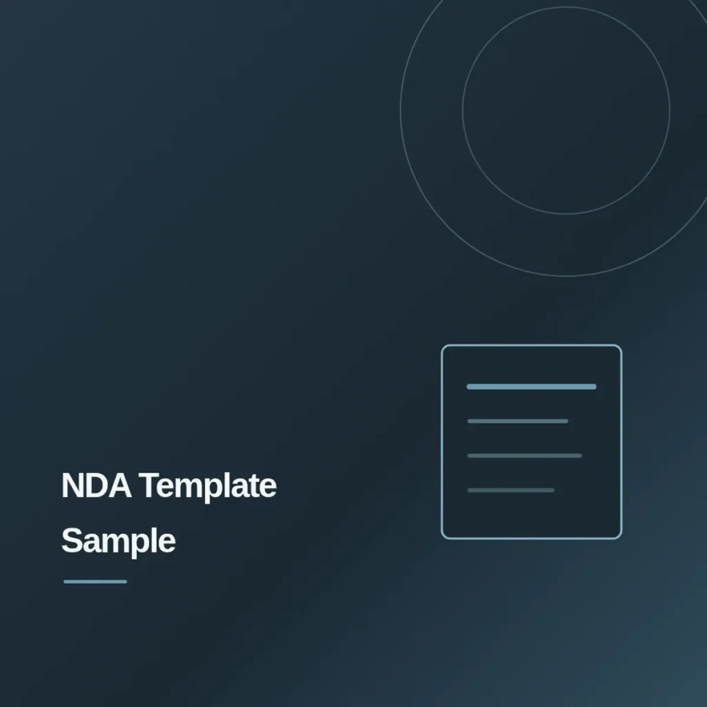 NDA Non-Disclosure Agreement Template PDF Download