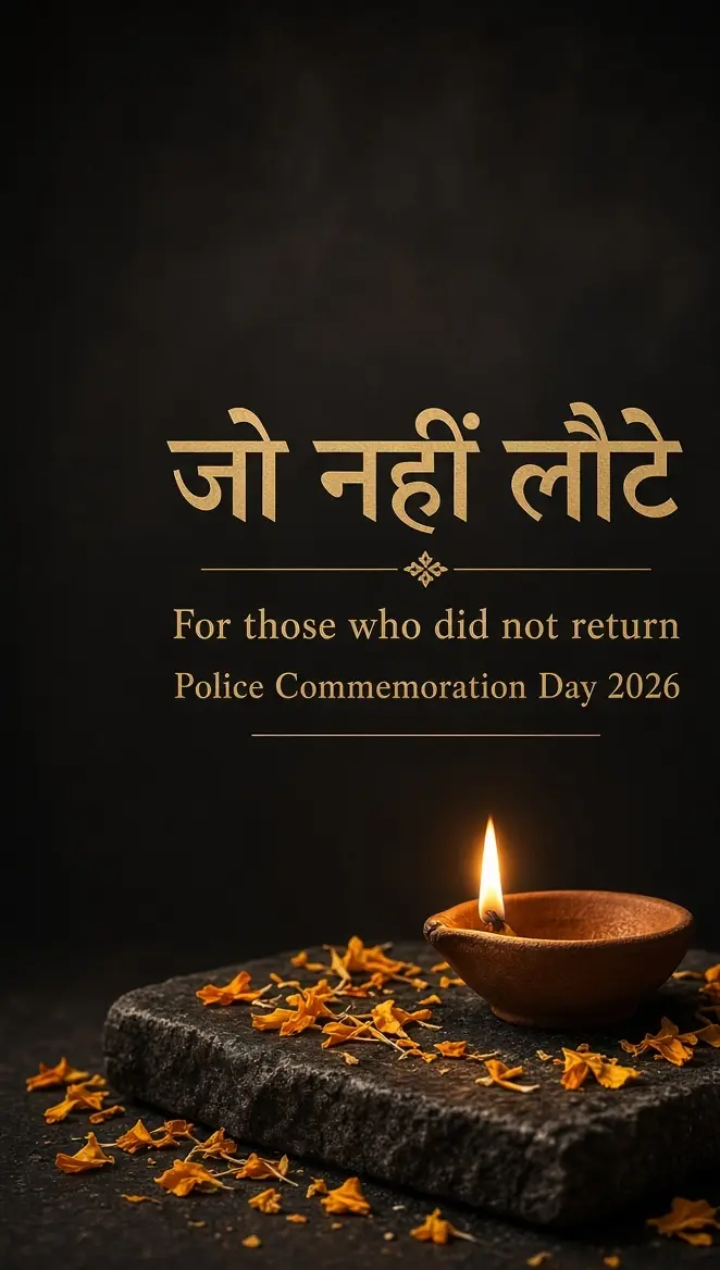 जो नहीं लौटे — पुलिस स्मृति दिवस 2026 पोस्टर