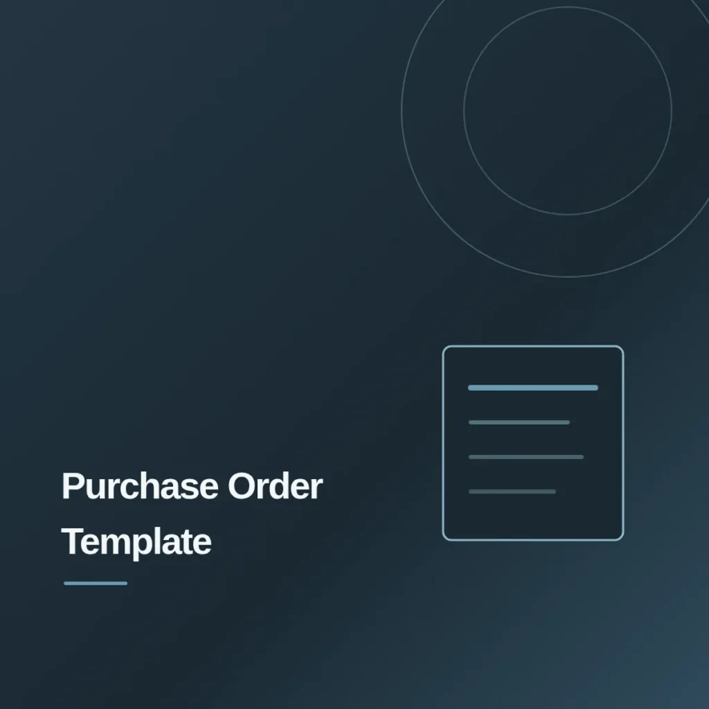 Purchase Order Template PDF Download