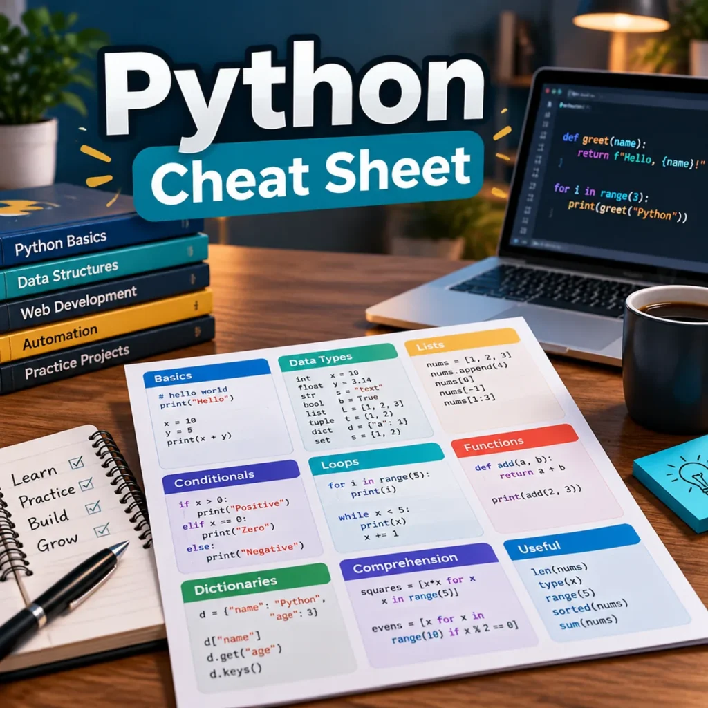 Python Cheat Sheet for Beginners PDF Download