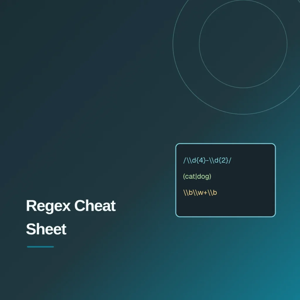 Regular Expressions Regex Cheat Sheet PDF Download