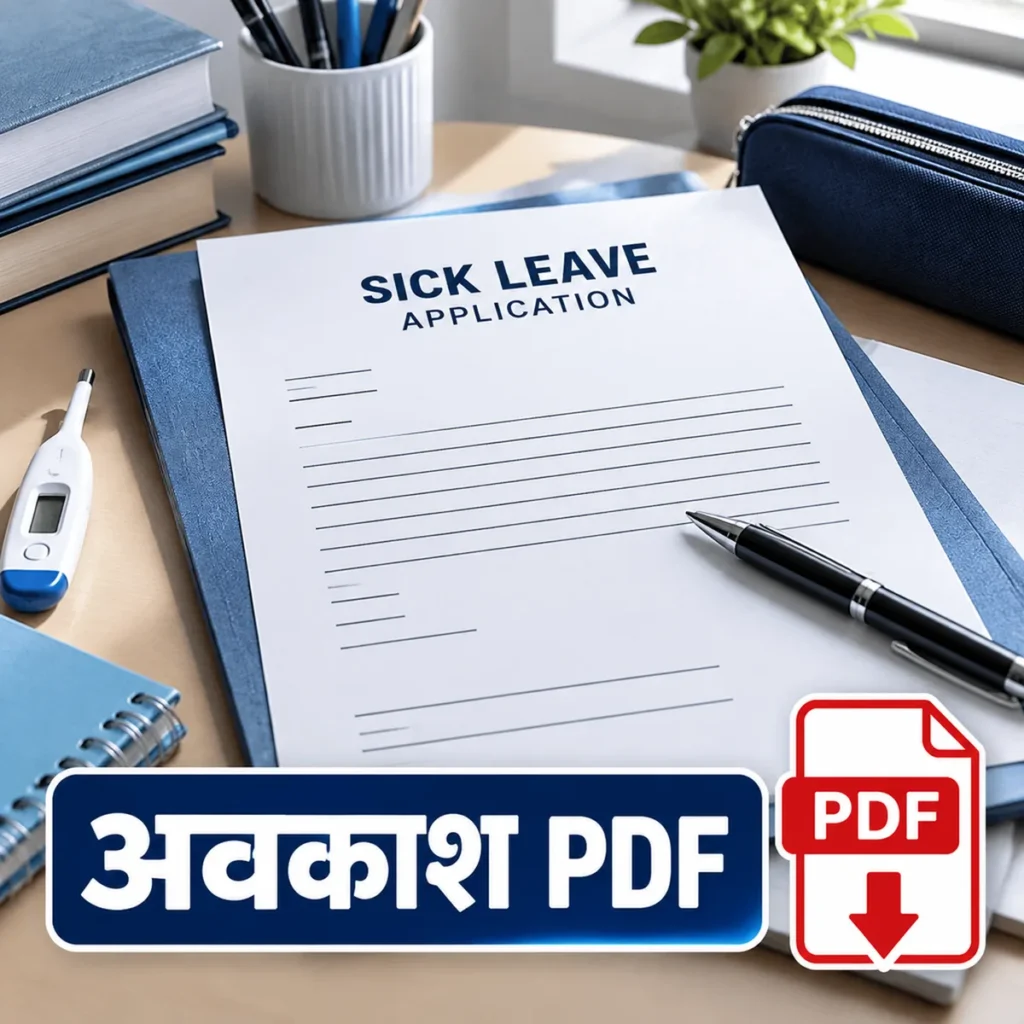 बीमारी अवकाश आवेदन PDF डाउनलोड