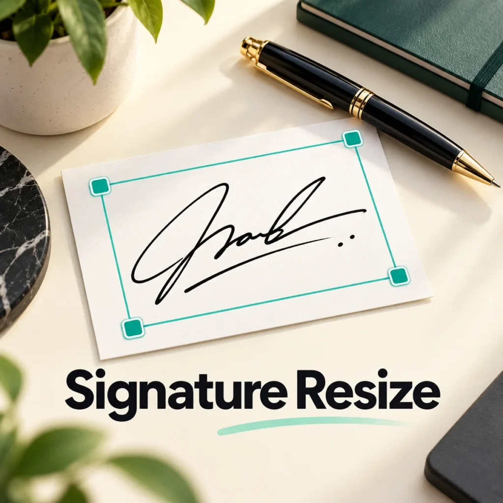 Signature Resize: 140×60 Pixels और 20KB से कम