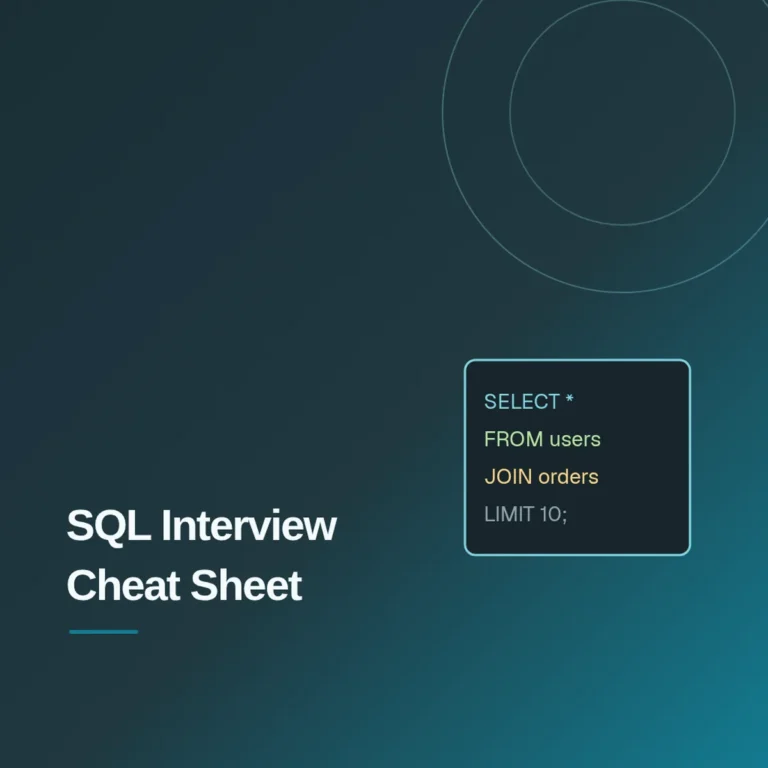 SQL Queries Cheat Sheet for Interview PDF Download