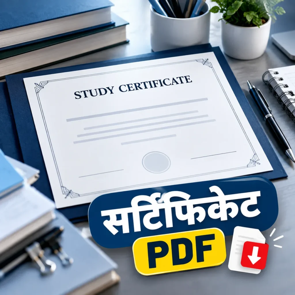 अध्ययन प्रमाण पत्र PDF डाउनलोड