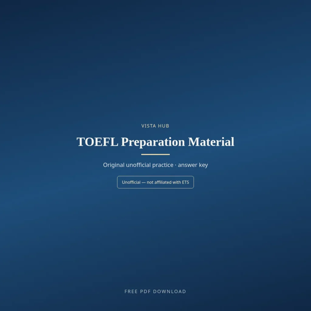 TOEFL Preparation Material PDF Download