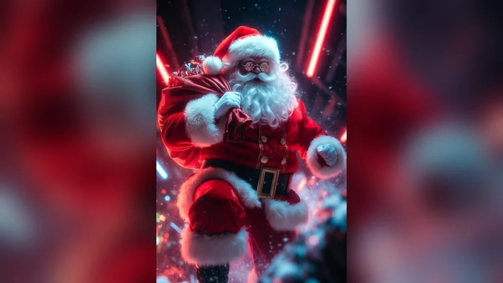 Santa Claus 4K मोबाइल वॉलपेपर: क्रिसमस की खुशियों का डिजिटल उत्सव