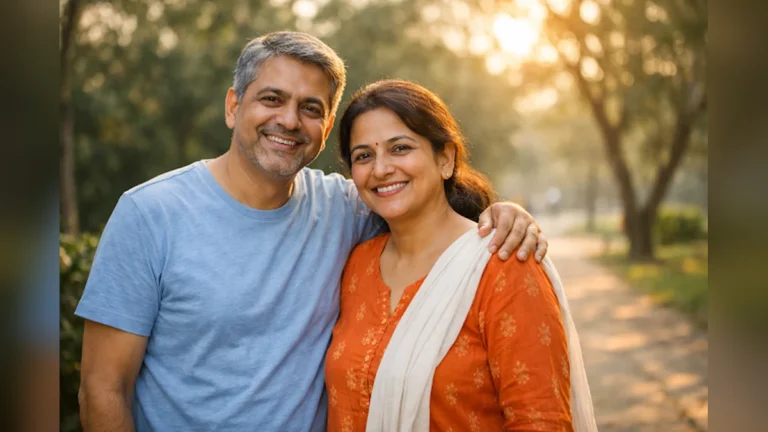 बिना जिम जाए वजन कम करने के बाद खुश भारतीय कपल