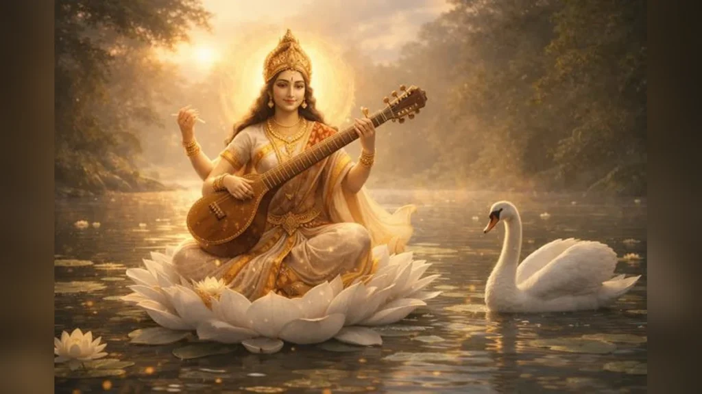 Saraswati Vandana in Hindi & Sanskrit: सरस्वती वंदना और आरती (Virtual Puja Tool)