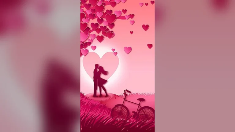 Cute anime style couple love wallpaper for android and iphone lock screen