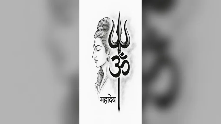 Om Namah Shivaya Tattoo Design in Hindi