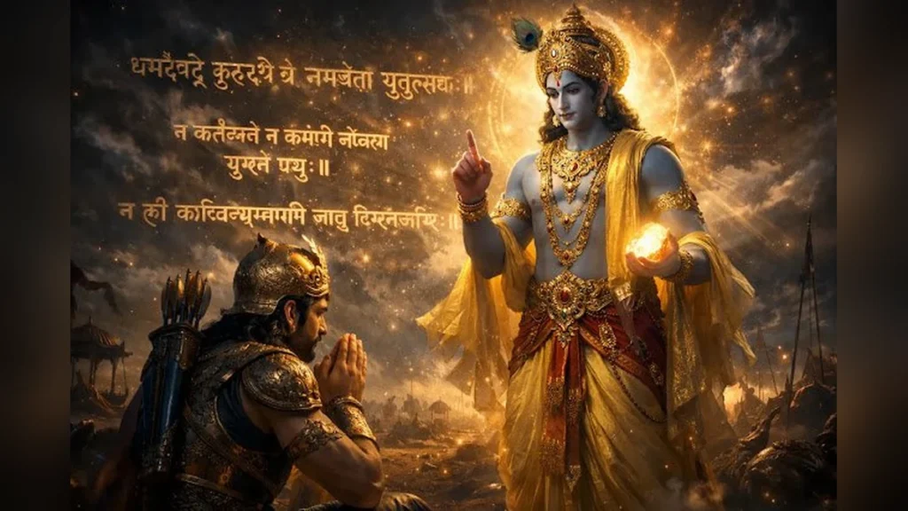 श्रीमद्भगवद्गीता का सार: श्री कृष्ण के अनमोल वचन जो बदल देंगे आपकी जिंदगी और देंगे मानसिक शांति (Bhagavad Gita Saar Quotes in Hindi)