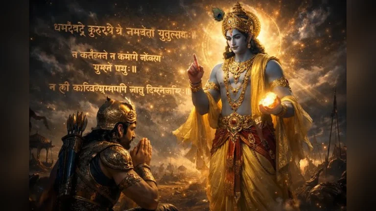 श्रीमद्भगवद्गीता का सार: श्री कृष्ण के अनमोल वचन जो बदल देंगे आपकी जिंदगी और देंगे मानसिक शांति (Bhagavad Gita Saar Quotes in Hindi)