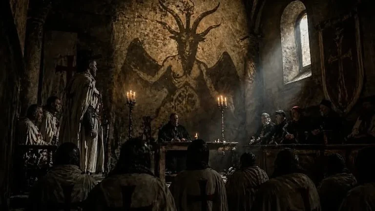 what is Baphomet goat headed figure history Illuminati