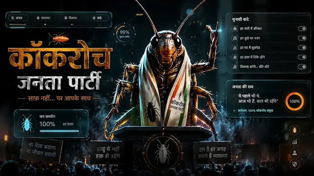 कॉकरोच जनता पार्टी क्या है? जानिए क्यों सोशल मीडिया पर मचा है हड़कंप!