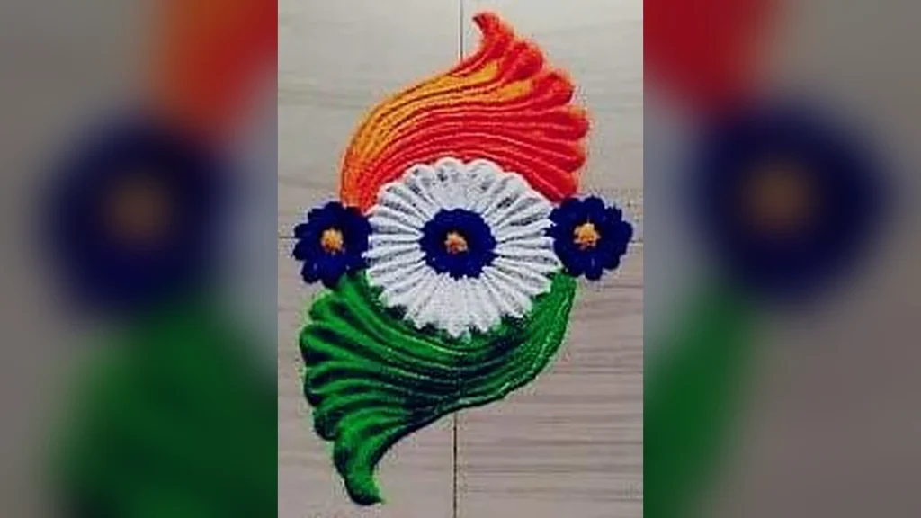 Republic Day Rangoli 2023 images | गणतंत्र दिवस पर रंगोली बनाने का तरीका
