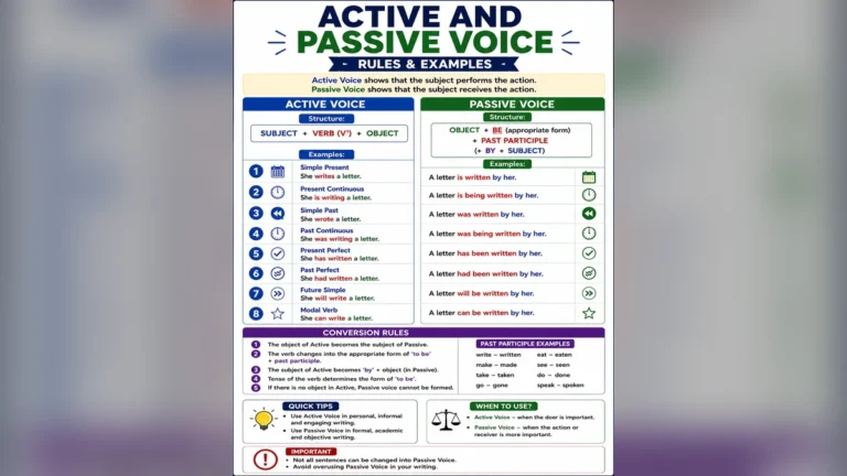 active and passive voice rules