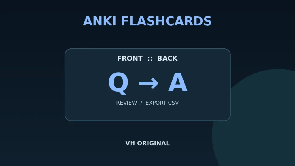Notes to Anki flashcards — VH Original