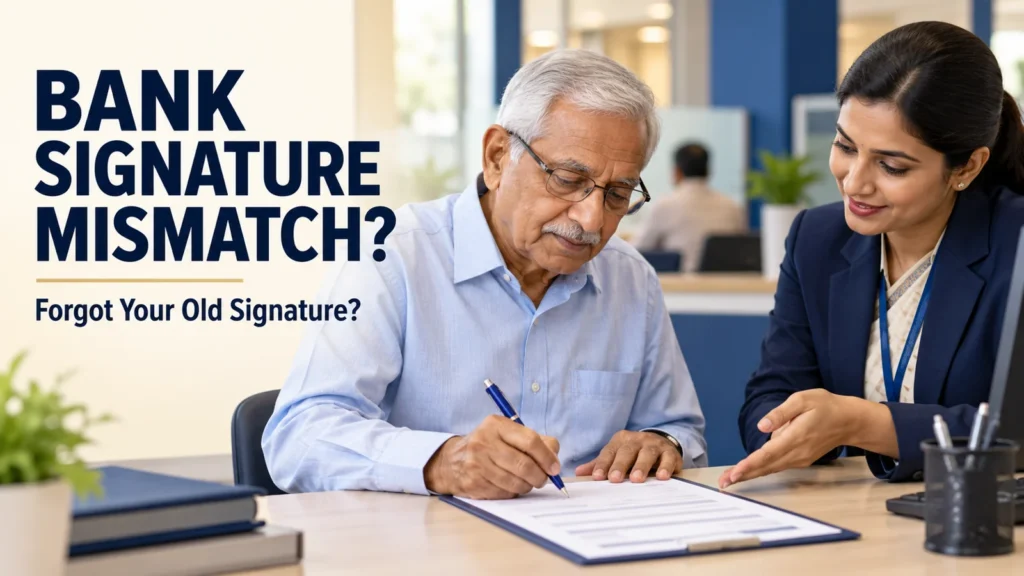 बैंक में 20 साल पुराना साइन भूल गए? Signature Mismatch पर क्या करें