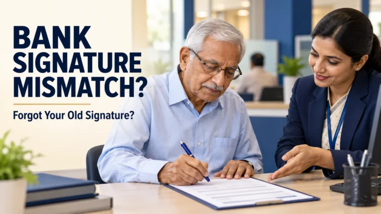 बैंक में 20 साल पुराना साइन भूल गए? Signature Mismatch पर क्या करें