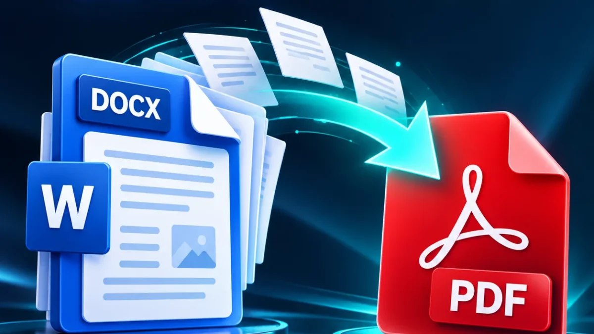 Word से PDF बनाएं – फ्री DOCX to PDF