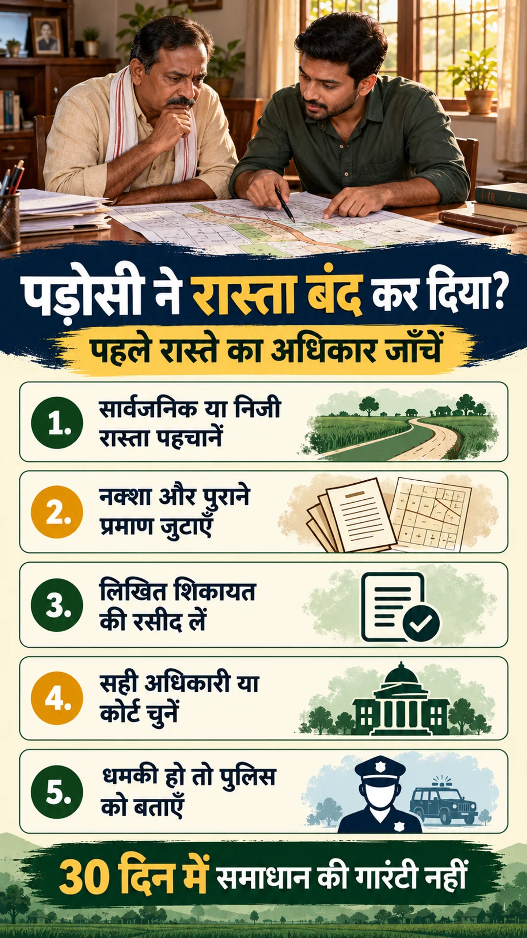 पड़ोसी रास्ता बंद करे तो पाँच व्यावहारिक कदम