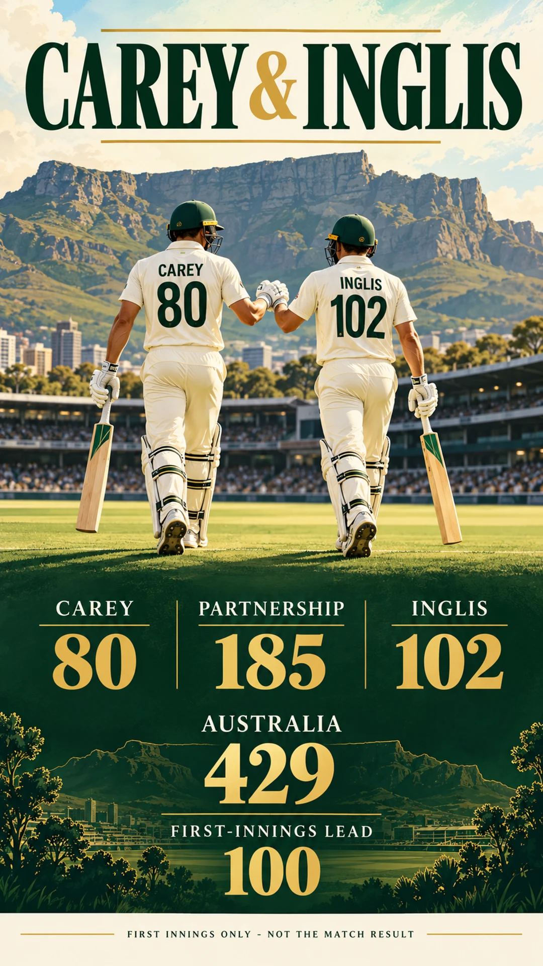 Alex Carey 80, Inglis 102: How Their 185-Run Stand Changed Newlands