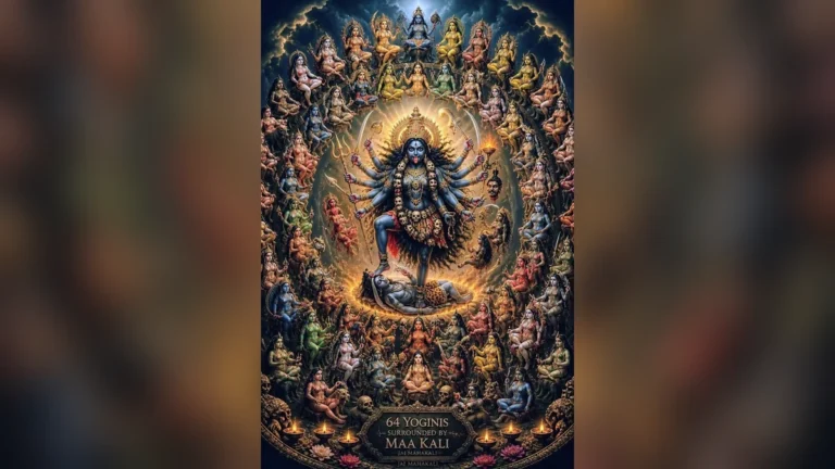मां महाकाली के चारों ओर विराजमान चौसठ योगिनियों का दिव्य स्वरूप