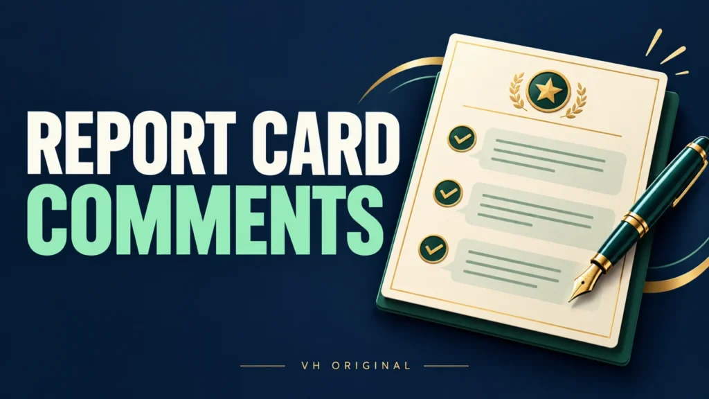 Report card comments — VH Original