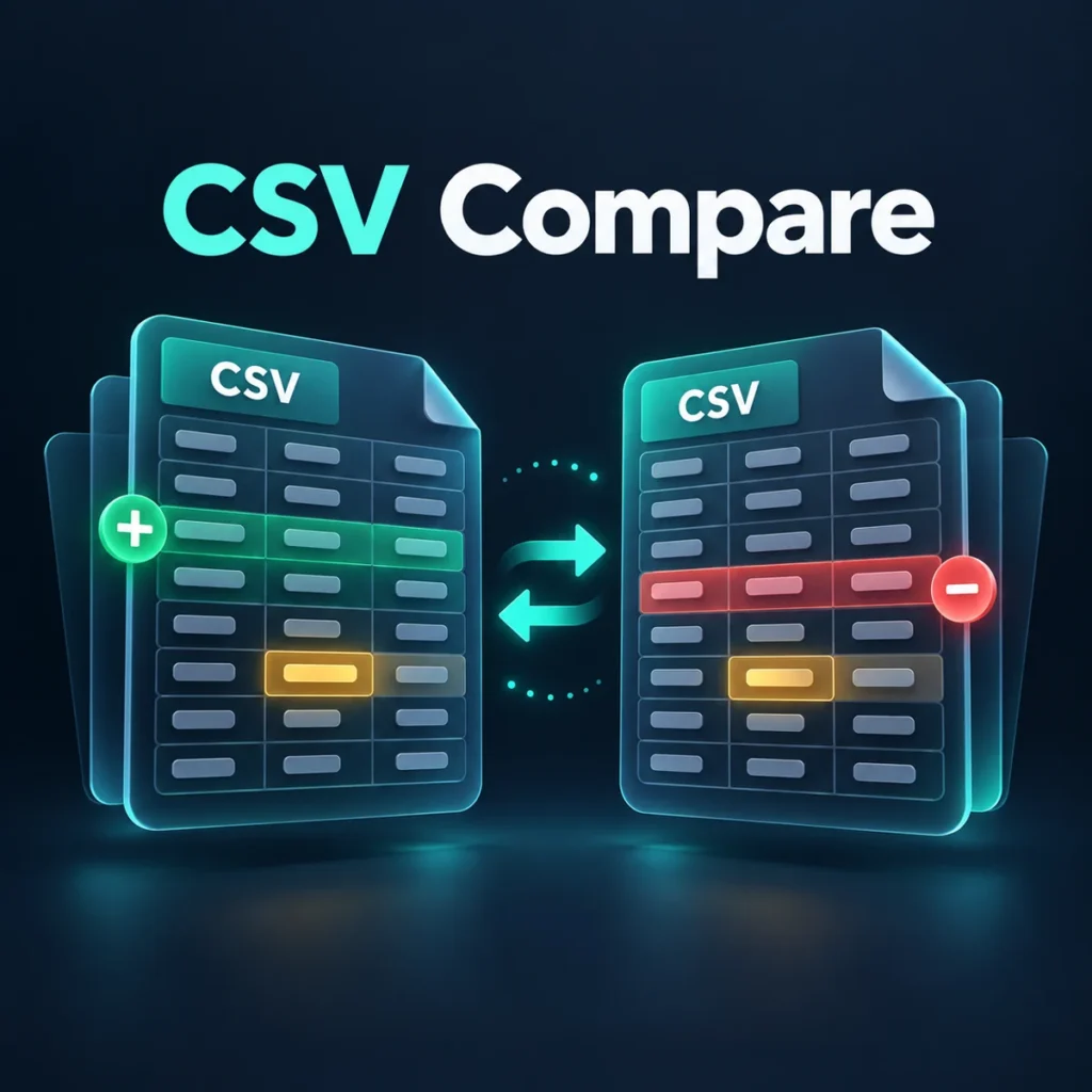 CSV Compare – दो CSV में जोड़ी, हटाई और बदली Rows खोजें