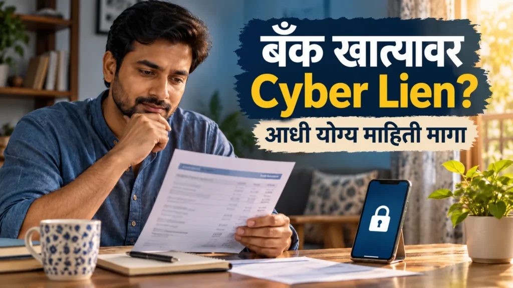 बँक खात्यावर Cyber Lien असल्यास योग्य माहिती मागण्याविषयी मार्गदर्शक प्रतिमा