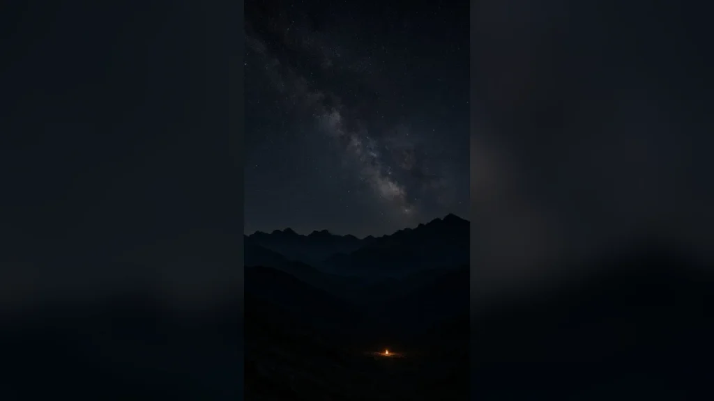 डार्क माउंटेन नाइट 4K वॉलपेपर — 5 HD फोटो डाउनलोड