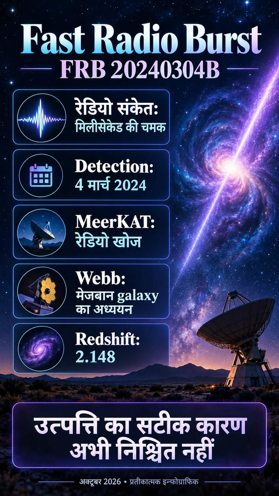 Fast Radio Burst: FRB 20240304B, खोज की तारीख और Webb की भूमिका
