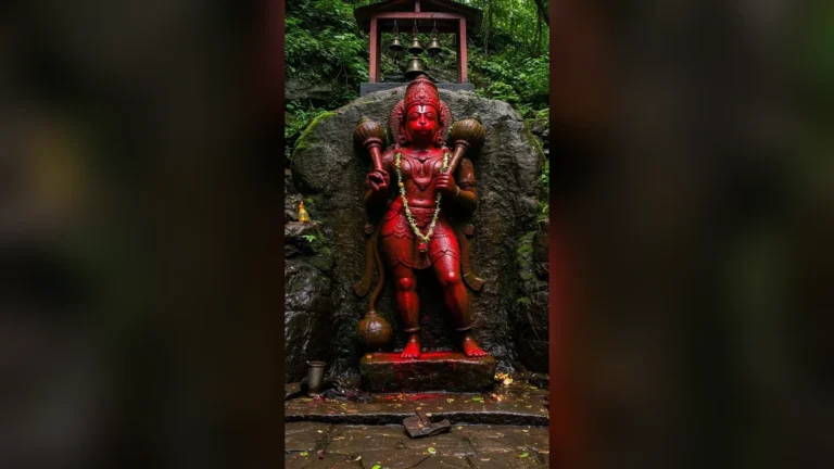 मंदिर में विराजमान हनुमान जी की दिव्य और असली मूर्ति
