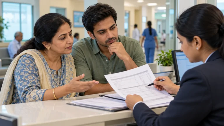 बिल की हर disputed कटौती का कारण, policy clause और calculation लिखित में माँगें।