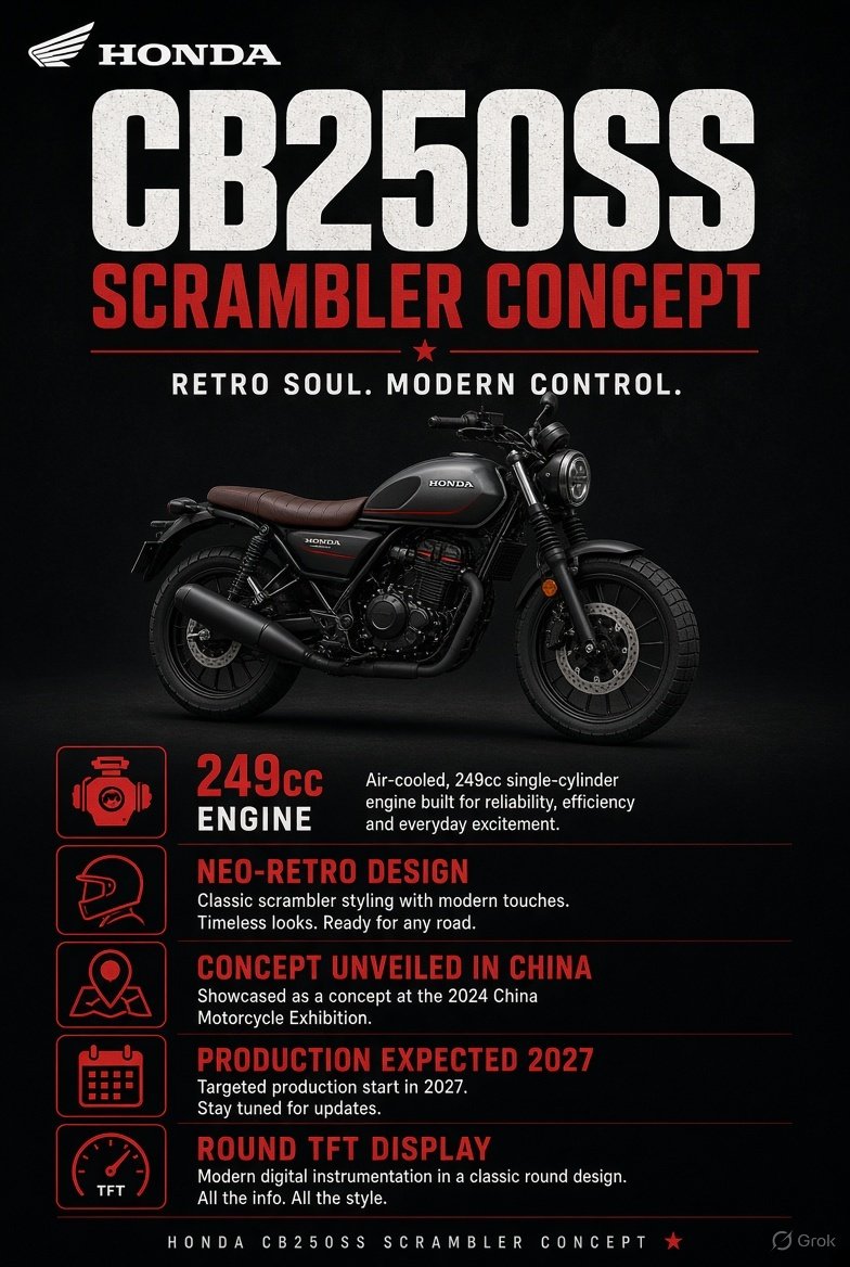Honda CB250SS English Poster