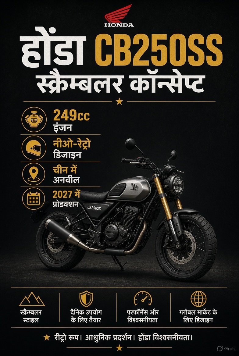 Honda CB250SS Hindi Poster