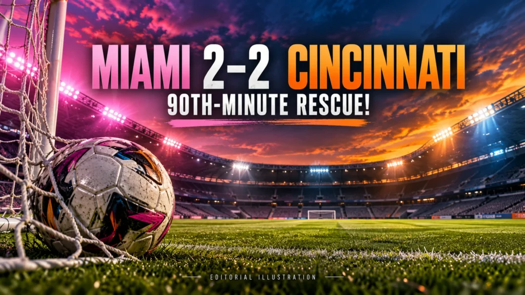 Inter Miami vs Cincinnati: Fillipi Rescues 2–2 Draw in the 90th Minute